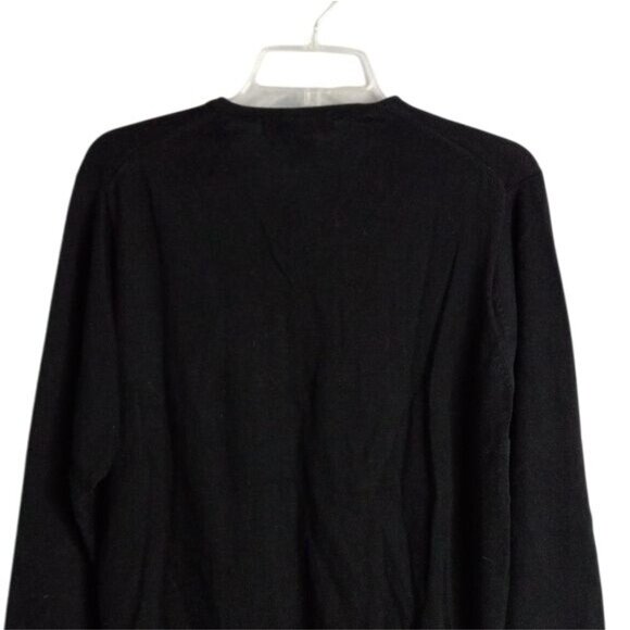 Banana Republic Size Small Black V-Neck Sweater Cotton Long Sleeve Lightweight - Picture 6 of 9